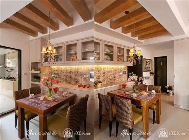 真实有效的餐厅设计,餐厅充分利用空间的餐桌