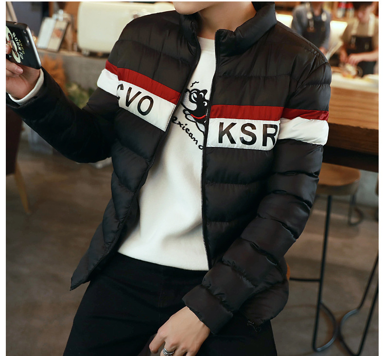 棒球领加厚棉服外套，冬日下的阳光型男