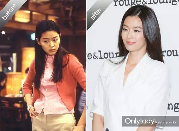 全智贤一字眉图片,全智贤的长直发看起来那么漂亮