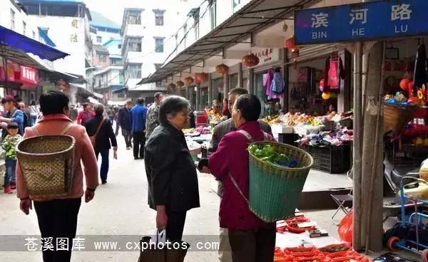 东溪古镇街景,苍溪县古镇全景图