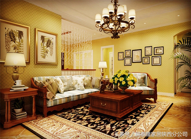 美式田园风格装修效果图厨房,轻松愉悦的田园风