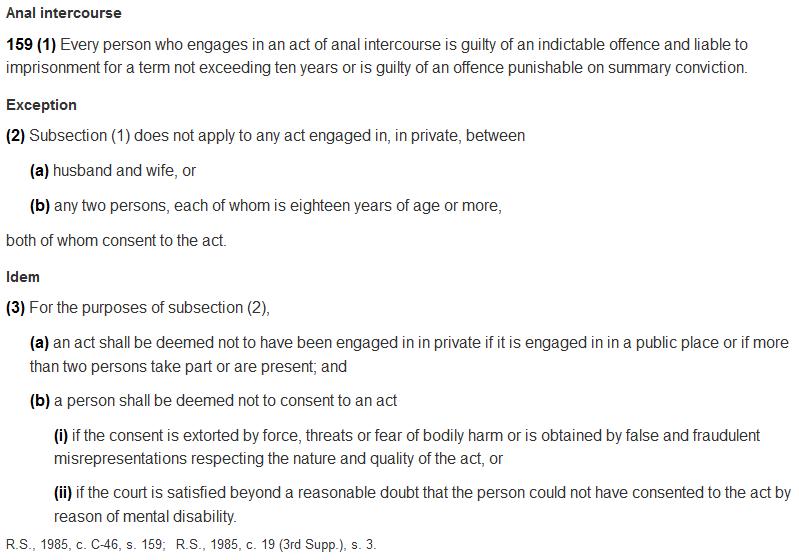 万万没想到！加拿大竟然有条针对*菊爆**的刑法，如今要被废除了。。。