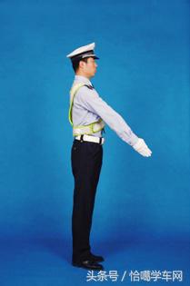 交警手势靠边停车信号有哪些规定,靠边停车和停止手势图解