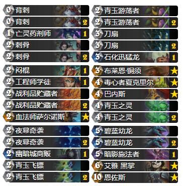 炉石传说十八套最强卡组,炉石传说青玉流卡组