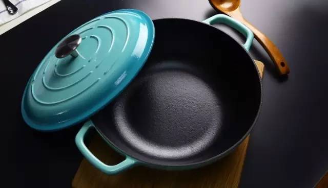 法国进口珐琅lecreuset酷彩铸铁锅,deslon德世朗珐琅铸铁锅24cm宝石蓝