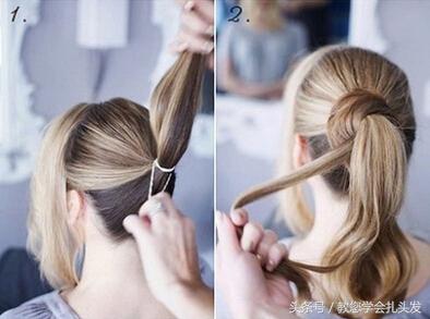 发量少的韩式花苞头的扎法教程,花苞头发型简单好看发量少