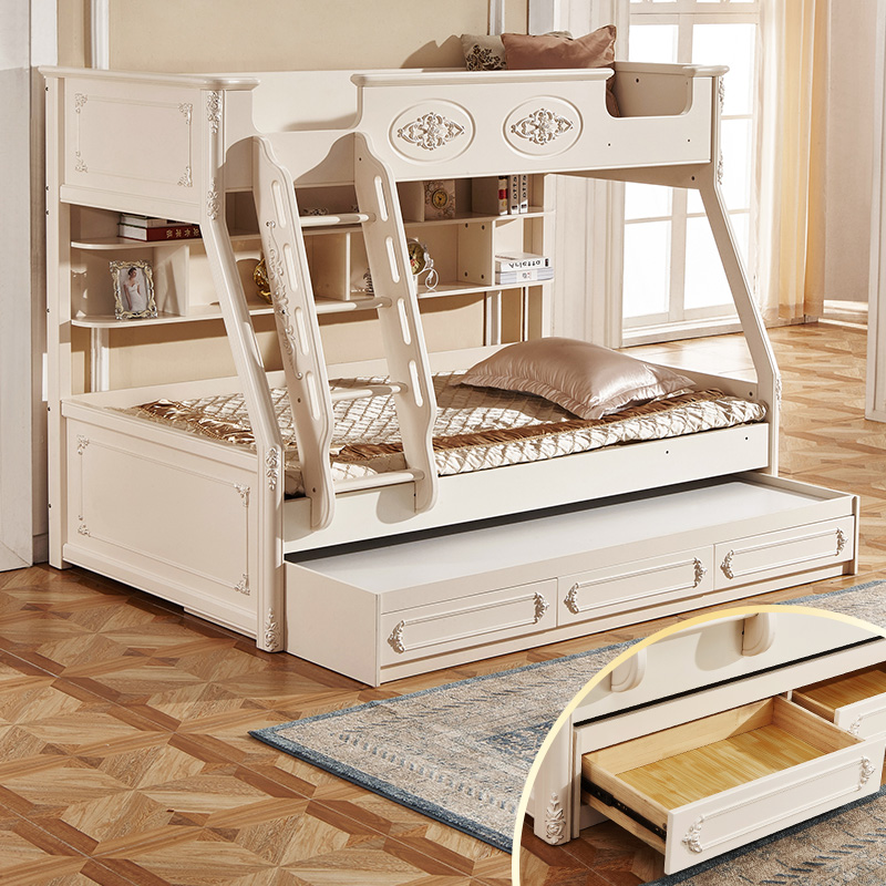 子母床温馨布置,舒适雅家居子母床