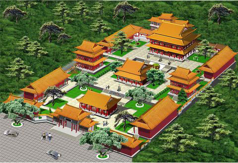 寺庙佛帘布置,寺庙佛台摆放图片大全