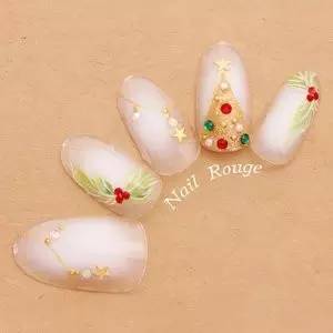 适合圣诞节的美甲你学会了吗,圣诞款美甲来啦简单的法式风
