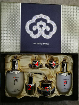 Whoo后拱辰享、天气丹等套盒包含正装赠品名称和使用顺序