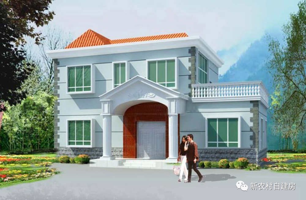 双拼二层兄弟共建房图纸20万以内,20万别墅砖混二层免费图纸