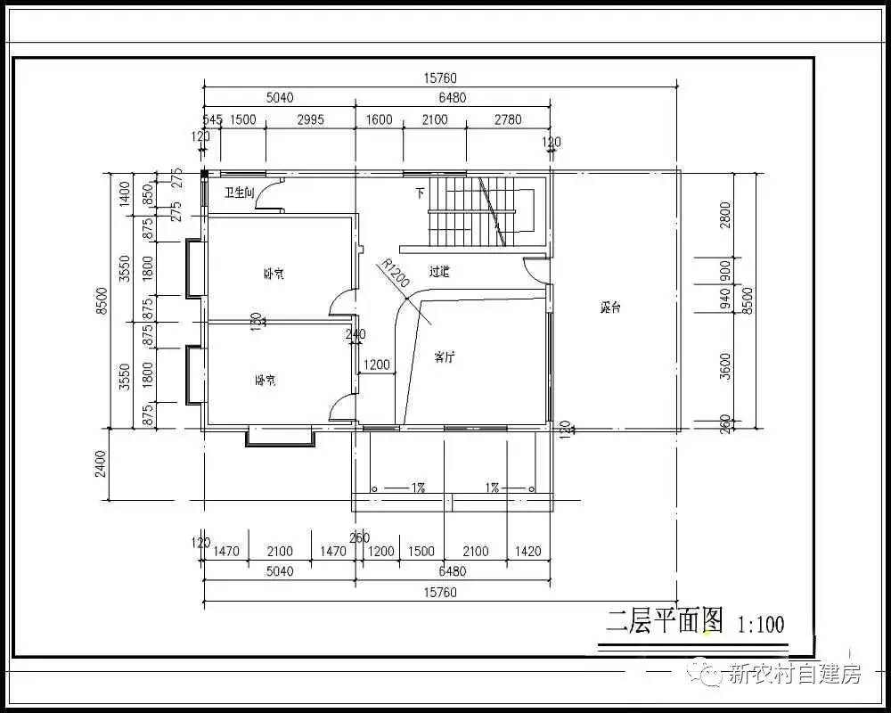 双拼二层兄弟共建房图纸20万以内,20万别墅砖混二层免费图纸