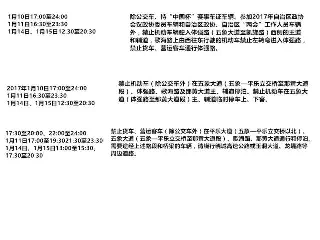 中国杯南宁,南宁东盟博览会交通管制