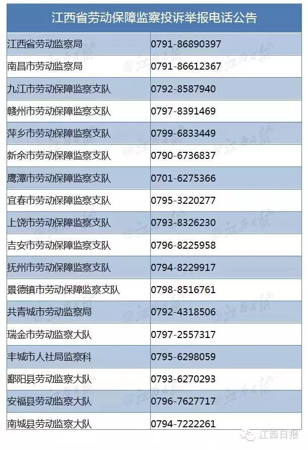 2017江西“万能通讯录”！人手一份，一定用得上！