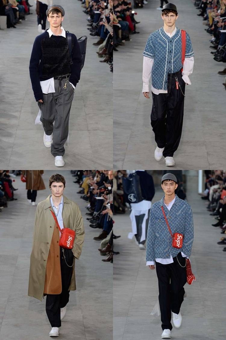 lv联名supreme牛仔外套2018款,lvsupreme联名搭配