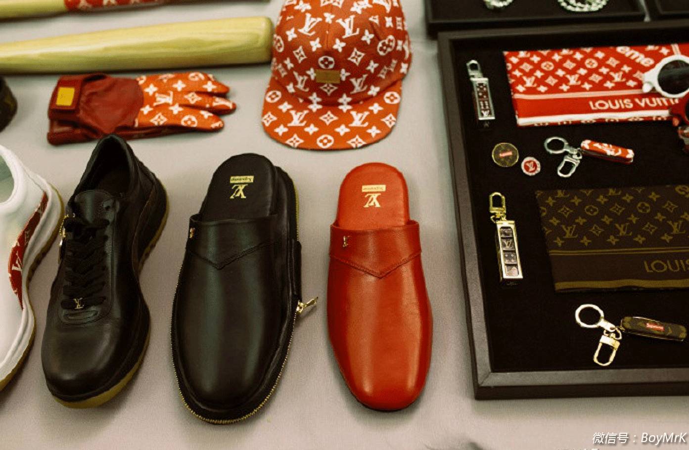 lvsupreme联名套装,supreme最难抢的联名