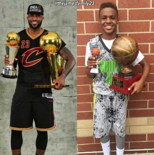 詹姆斯和父子竞技,詹姆斯父子赛场对比