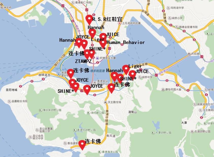 香港购物旅游地图,香港购物地图