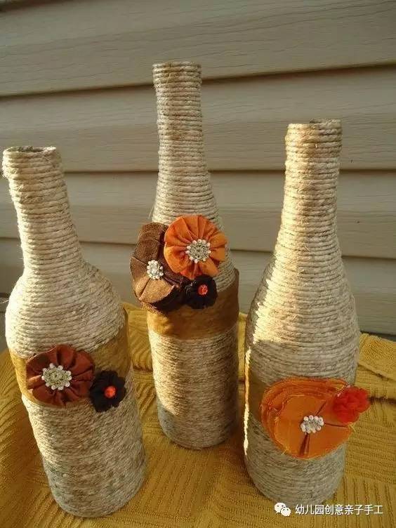 幼儿园废旧化妆瓶手工制作大全,废物利用手工幼儿园罐头瓶