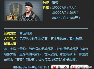 cf花钱过试炼值得吗,cf花钱买的角色