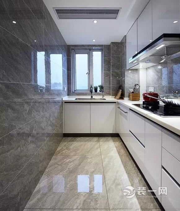 高级灰精致空间，天津远洋红熙郡138平欧美混搭四居室设计