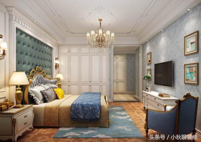 西安首创漫香郡装修效果图,100平米三室两厅复古装修