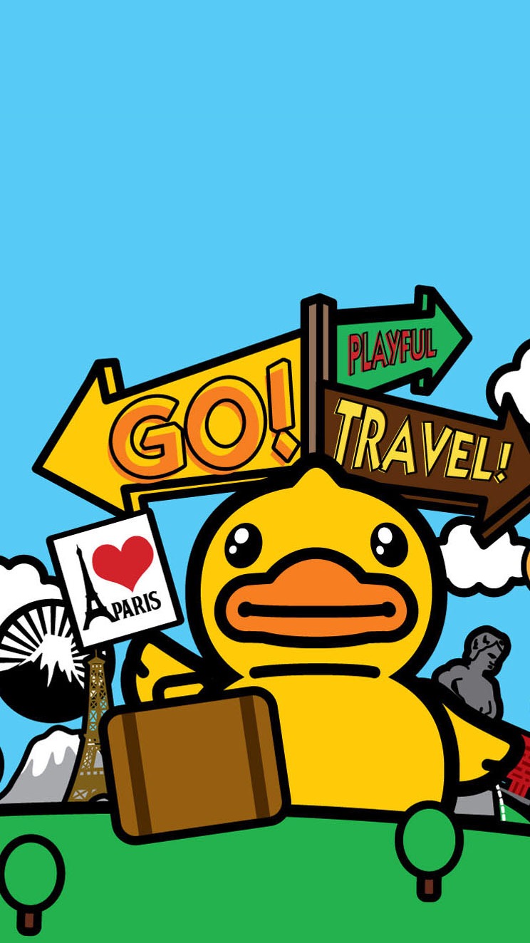 小鸭高清壁纸,黄色小雏菊壁纸