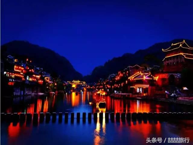 湘西凤凰城沱江风景,印象湘西凤凰古城