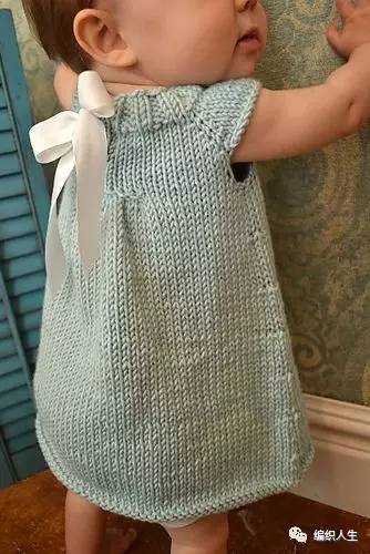从下往上编织毛线背心裙怎样减针,毛线编织宝宝拼色背心裙图片大全