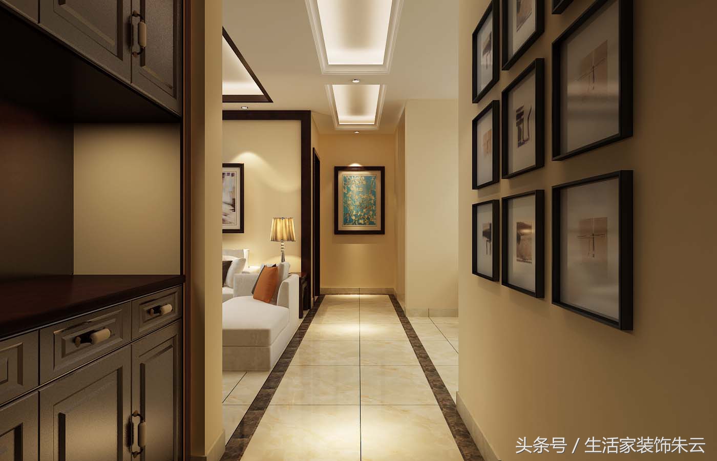 石家庄北郡装修设计效果图,石家庄100平米中式简装效果图