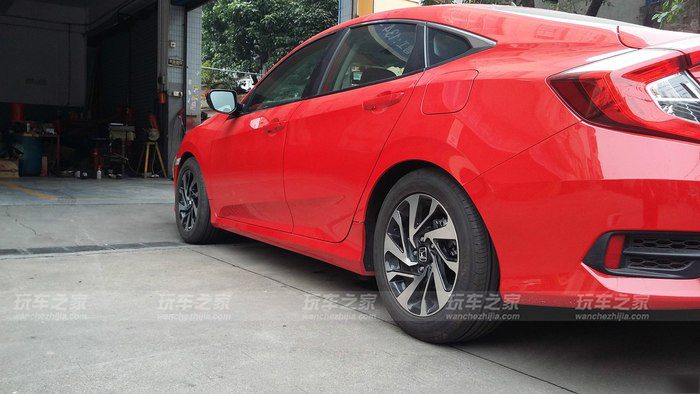 十代思域绞牙避震效果图,思域鱼眼塔顶