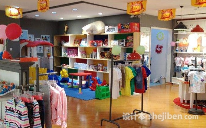 童装陈列展现设计效果图商场,40平童装展厅设计效果图