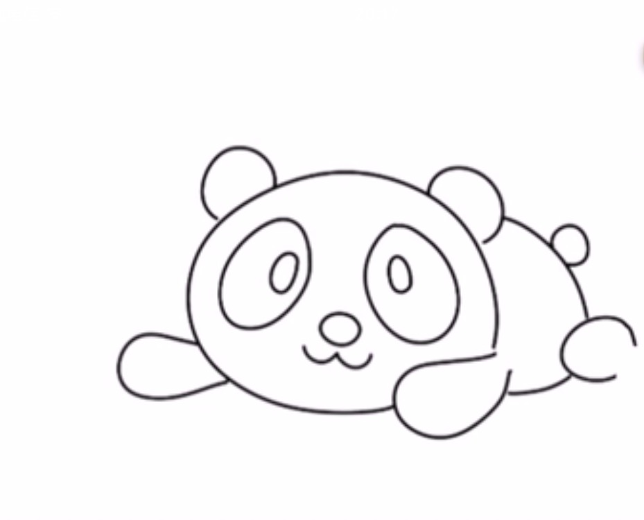 数字6画熊猫简笔画,简笔画儿童3-6岁简单熊猫