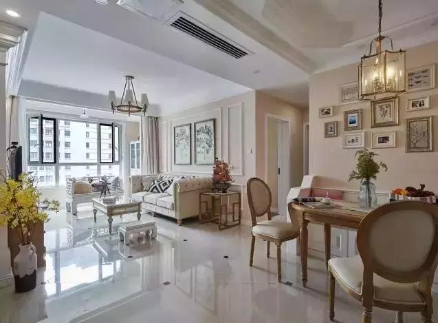 103平米美式小三居装修效果图,100平两居室轻美式装修