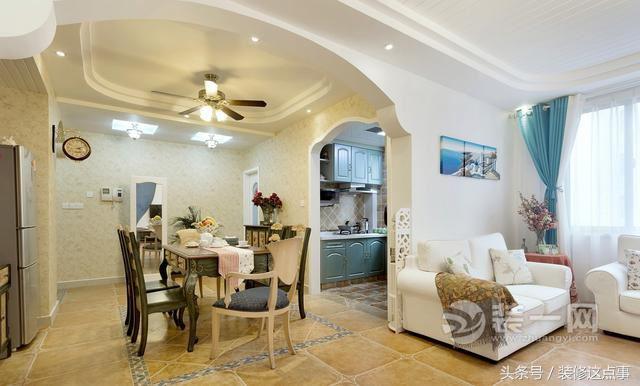140平米地中海风格装修效果图,汇君城140平米三室轻奢装修风格
