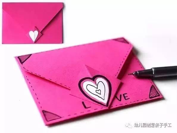 儿童手工折纸信封教程正方形纸,幼儿版信封折纸教程