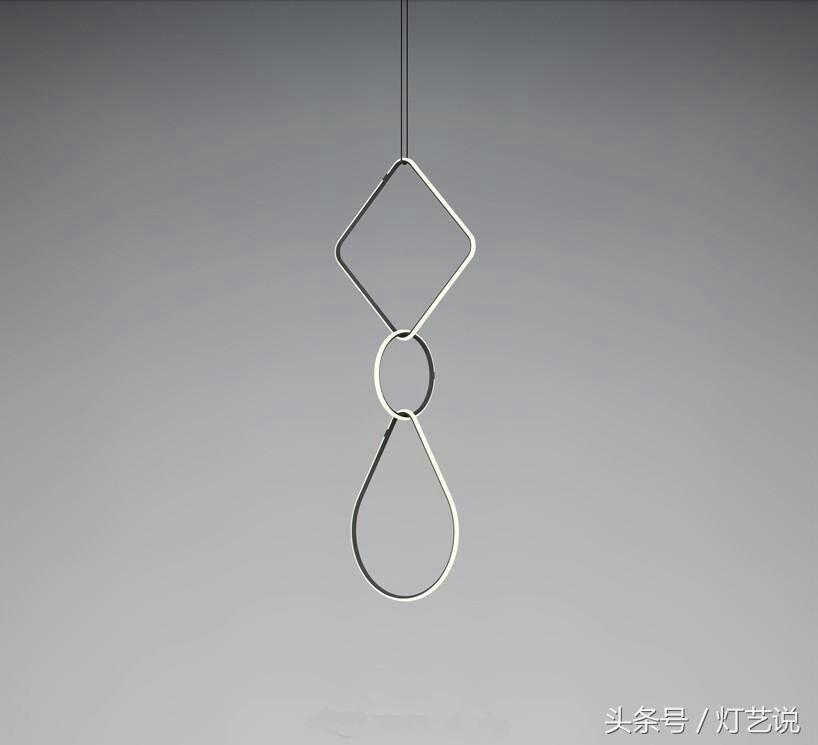 极简风格灯饰搭配真实效果,简约线性灯