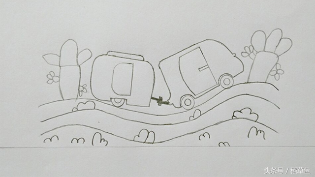 简笔画公路的画法步骤,一步一步教画开车的司机简笔画