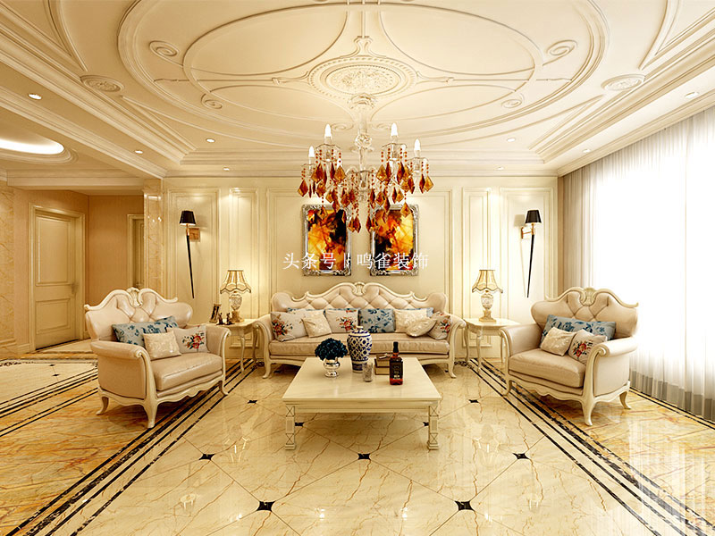 哈尔滨欧式装修风格全屋效果图,100平方三室一厅装修欧式风格图片