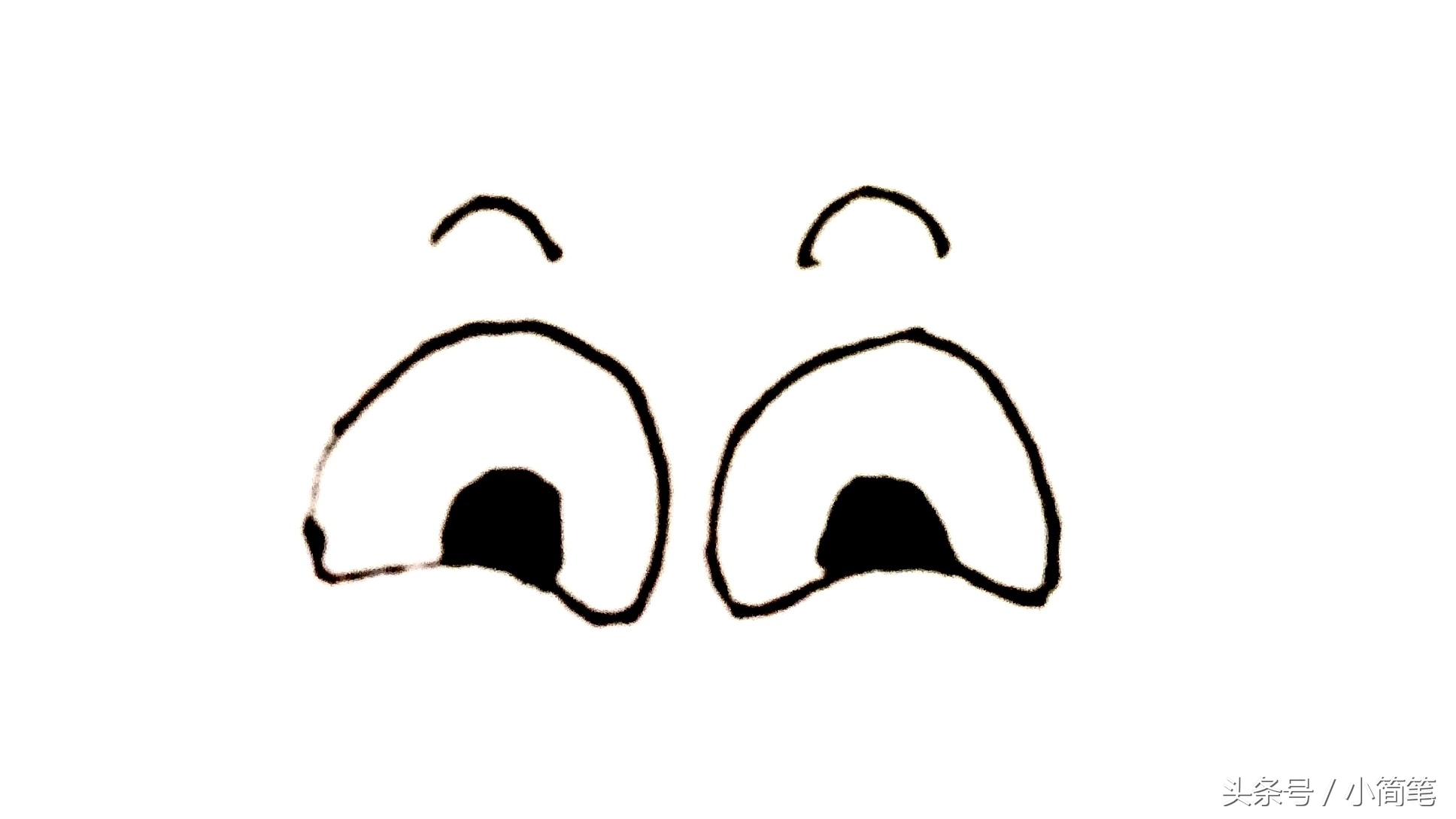 育儿简笔画6-10岁,狐狸眼睛画法简笔画