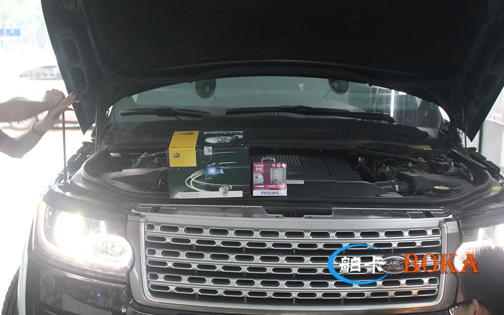 揽胜矩阵大灯改装欧司朗,路虎揽胜大灯改装价格