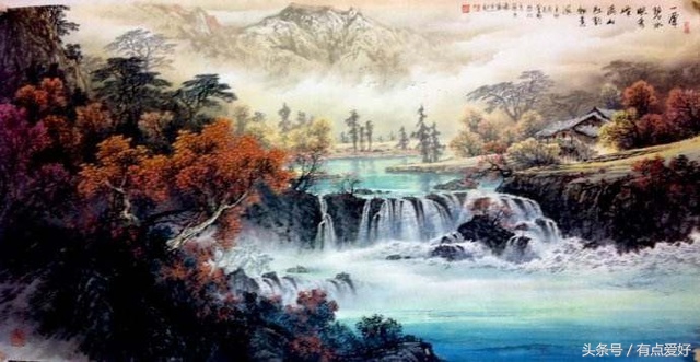 最新曾刚彩墨山水画技法,曾刚彩墨山水画教程大全