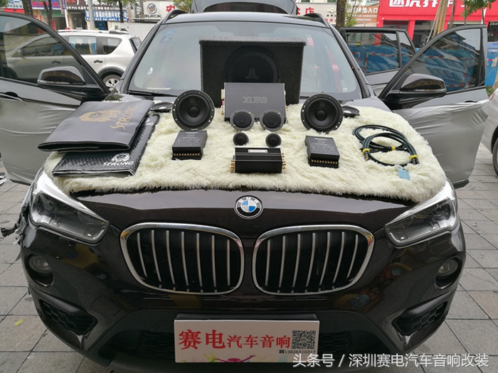 宝马x1改伊顿音响,宝马x1音响改装三分频