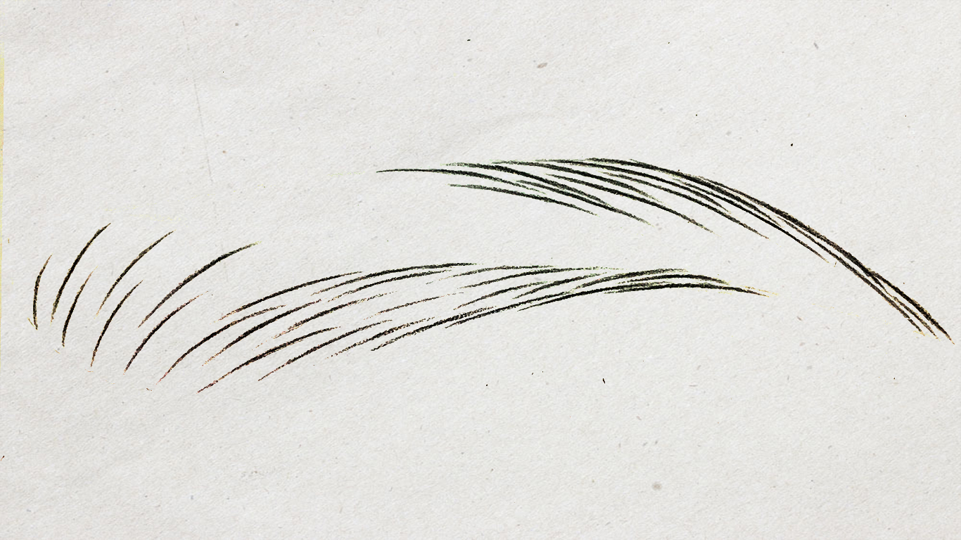 纹绣手工线条眉针片,纹绣线条眉画法初学者