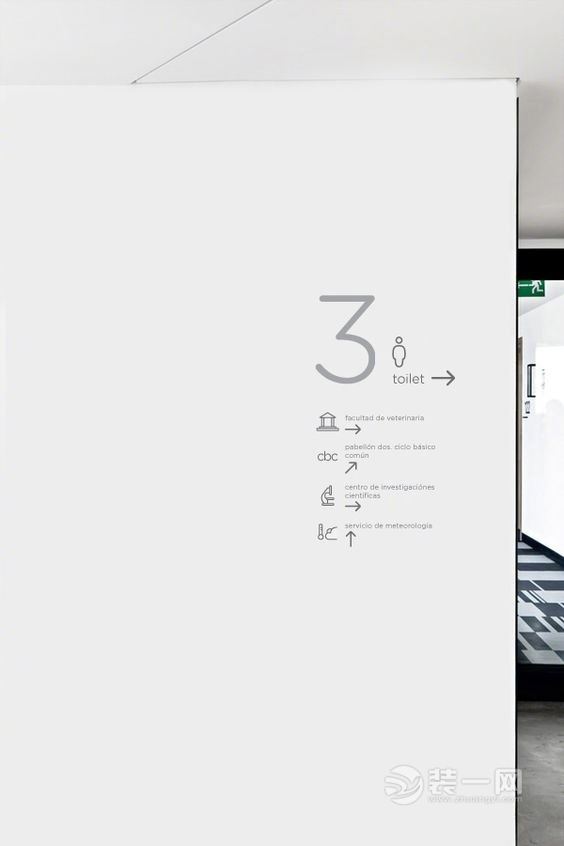 设计公共卫生间标志,开放式卫生间洗手台和走廊灯设计