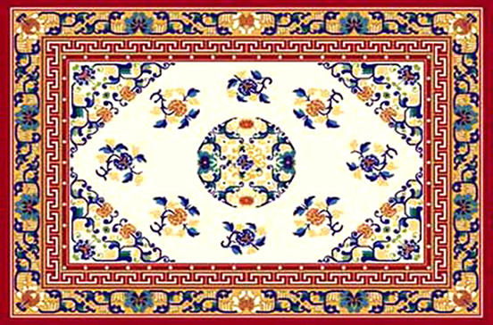 藏族手工编织藏毯,藏式手工编织毯