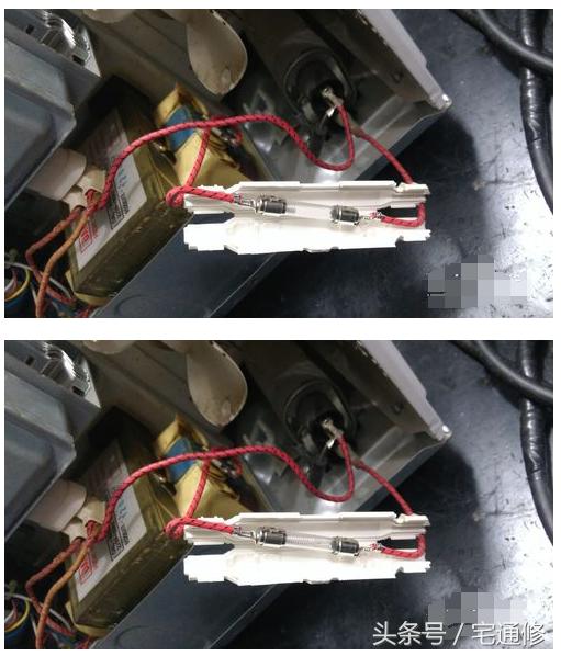 微波炉二极管击穿维修,微波炉磁控管插脚击穿怎么回事