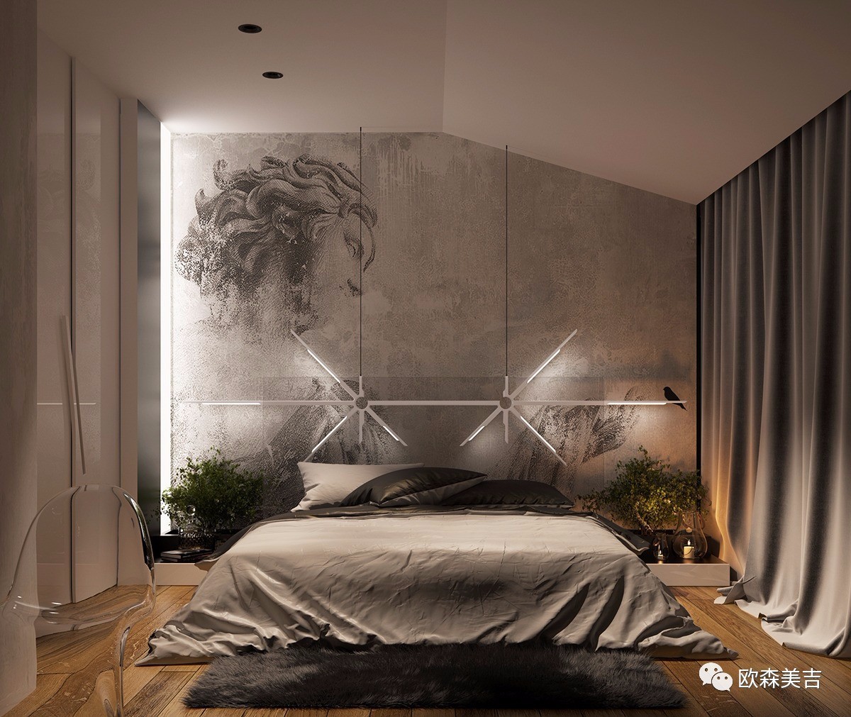 设计感吸顶灯卧室,设计感客厅卧室灯具图