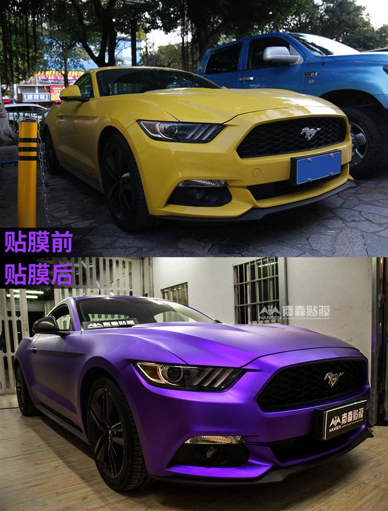 福特野马推荐贴膜颜色,新款福特野马车头贴膜