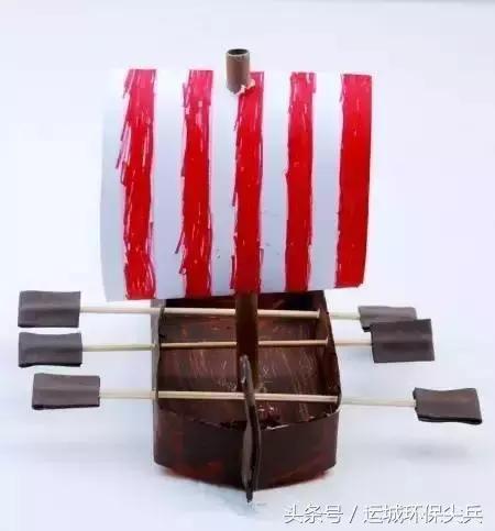 端午节手工礼物一年级,端午节手工制作龙舟卡纸diy